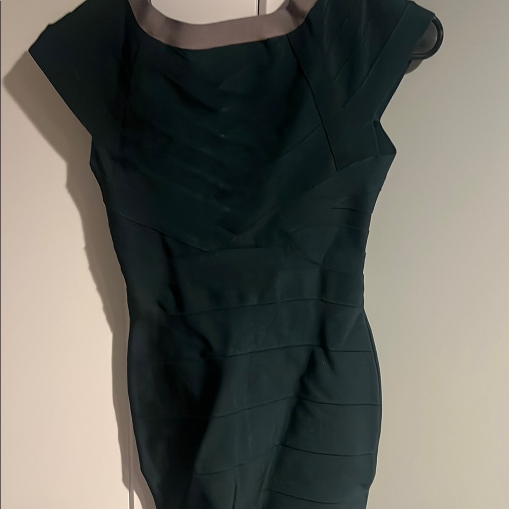 Elegant Green and Gray Women's Dress - Picture 6 of 6